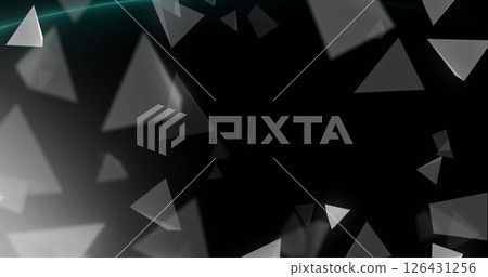 Image of grey shapes moving over black background Image of grey shapes moving over black background 126431256
