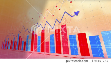 Image of digital data processing over statistics 126431287