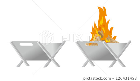 火坑的插圖 126431458