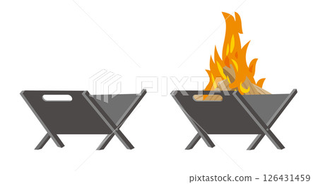 折疊式火坑的插圖 折疊式火坑的插圖 126431459