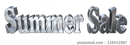 3DCG text "Summer Sale" 3DCG text "Summer Sale" 126432987