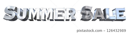 3DCG text "Summer Sale" 3DCG text "Summer Sale" 126432989