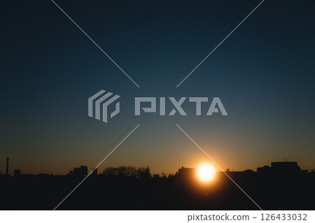 Beautiful sunset sky 126433032