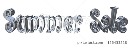 3DCG文字“夏季促銷” 3DCG文字“夏季促銷” 126433218