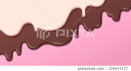 Melted ice cream dripping background Melted ice cream dripping background 126433377