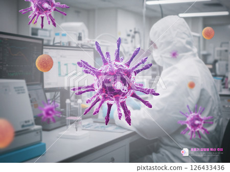 Scientific research on viruses during the day in a modern laboratory environment Scientific research on viruses during the day in a modern laboratory environment 126433436
