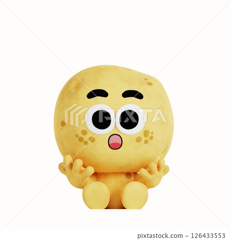 A cute anthropomorphic local specialty potato character A cute anthropomorphic local specialty potato character 126433553