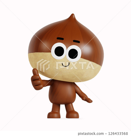 Cute anthropomorphic local specialty chestnut character Cute anthropomorphic local specialty chestnut character 126433568