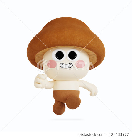 Cute anthropomorphic local specialty mushroom character Cute anthropomorphic local specialty mushroom character 126433577
