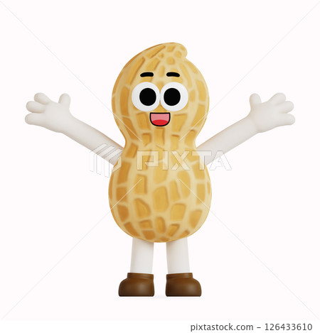 Cute anthropomorphic local specialty ttongkkong character Cute anthropomorphic local specialty ttongkkong character 126433610