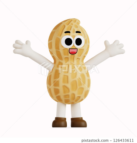 Cute anthropomorphic local specialty ttongkkong character Cute anthropomorphic local specialty ttongkkong character 126433611