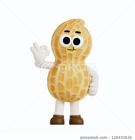Cute anthropomorphic local specialty ttongkkong character 126433616