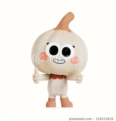 Cute anthropomorphic local specialty onion character 126433628