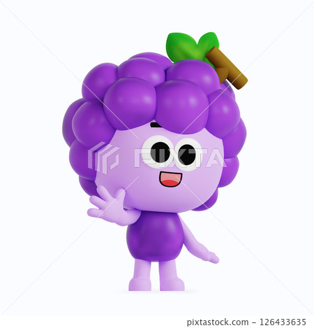Cute anthropomorphic local specialty grape character Cute anthropomorphic local specialty grape character 126433635