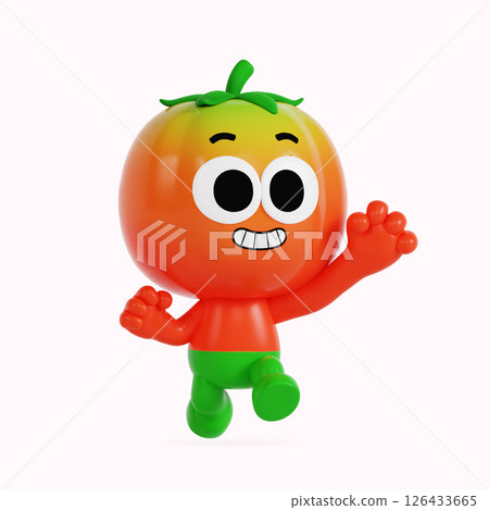 Cute local specialty tomato character 126433665