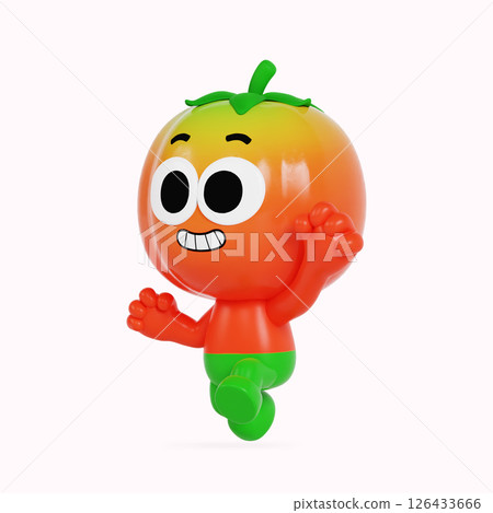 Cute local specialty tomato character 126433666