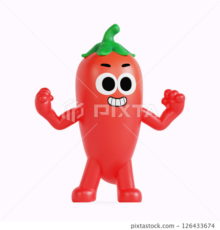Cute local specialty pepper character 126433674