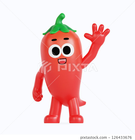 Cute local specialty pepper character 126433676