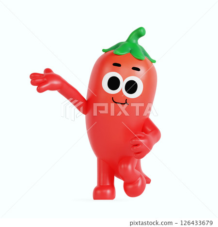 Cute local specialty pepper character 126433679
