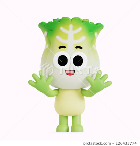 Cute local specialty cabbage character 126433774