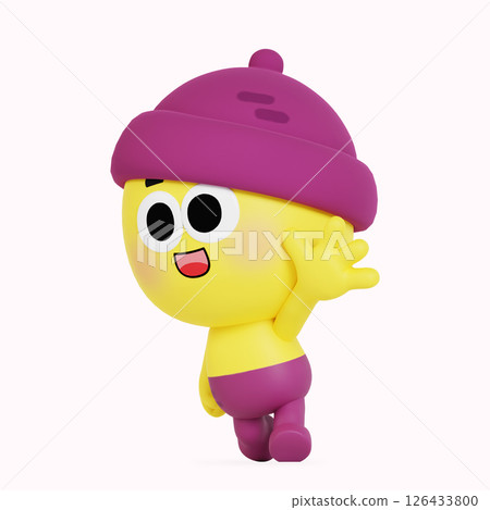 Cute local specialty sweet potato character 126433800