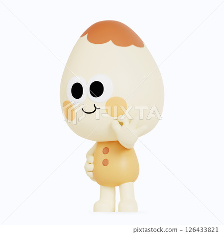 Cute local specialty rice grain character 126433821