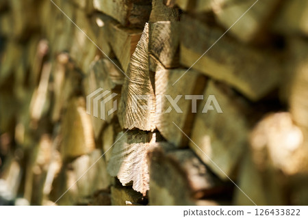 Stacked firewood 126433822
