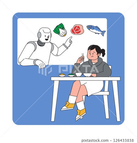 Artificial intelligence that manages a healthy diet 126433838