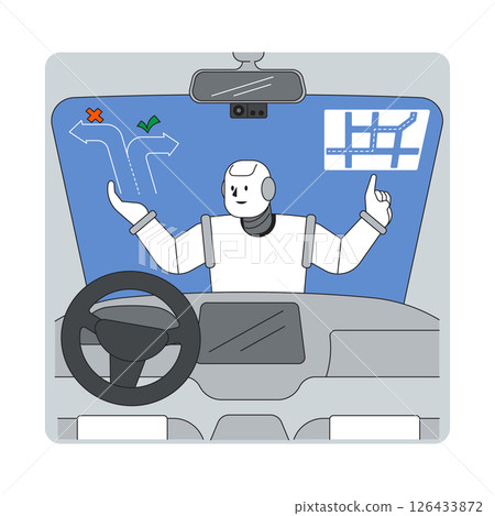 Robotic guide to help navigate inside the vehicle 126433872