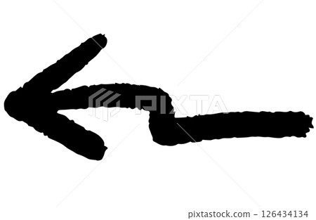 Simple hand-drawn arrow vector 126434134