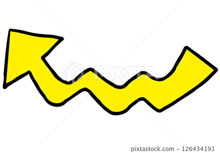 簡單的手繪箭頭向量 126434191