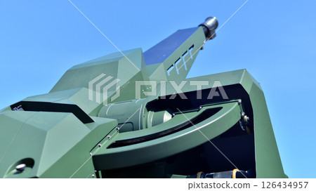 Self propelled ground-based anti-aircraft artillery weapon. 126434957