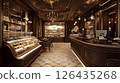 Cozy chocolate cafe with rich cocoa aromas and a luxurious interior.. 126435268