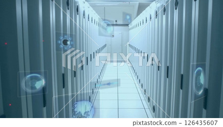 Image of scope scanning over server room Image of scope scanning over server room 126435607