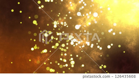 Image of glowing light spots moving over black background Image of glowing light spots moving over black background 126435608