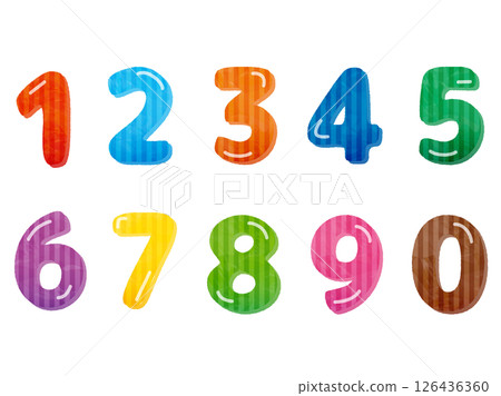 Striped numbers set 126436360