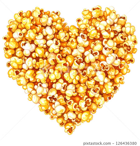 watercolor popcorn clipart bundle includes a variety of delicious snack-themed illustrations in striped buckets, paper bags, food stalls, popcorn trucks, and assorted gourmet toppings.  126436380