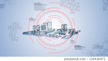 Image of data processing over scope scanning and processor 126436971
