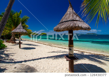 大洋洲斐濟共和國維提島西部瑪瑪努卡群島瑪娜島南灘 大洋洲斐濟共和國維提島西部瑪瑪努卡群島瑪娜島南灘 126438377