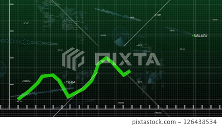 Image of financial data processing over grid Image of financial data processing over grid 126438534