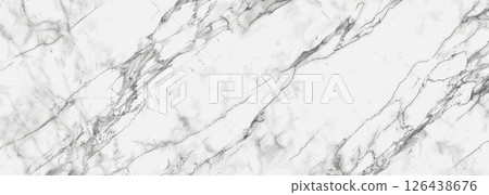 A luxurious white marble with delicate gray veining offers a timeless backdrop for design and creative use 126438676
