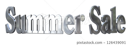 3DCG text "Summer Sale" 3DCG text "Summer Sale" 126439091