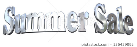 3DCG text "Summer Sale" 3DCG text "Summer Sale" 126439092