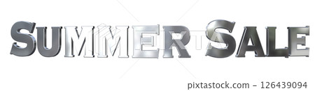 3DCG文字“夏季促銷” 126439094