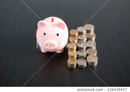 Bank finance department managed economy currency flow, overseeing investments, money transactions, cash reserves, and business banking to mitigate debt. finance, bank, currency, economy, investment. 126439457