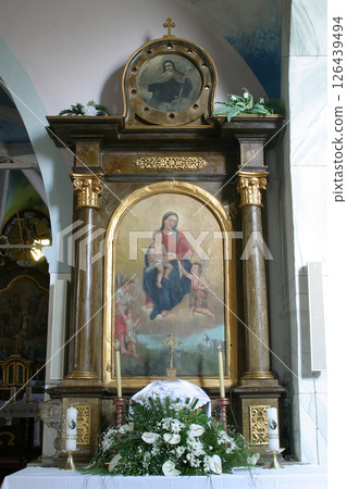 Our Lady altar in the All Saints Church in the Bedenica, Croatia 126439494