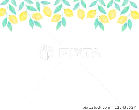 Watercolor lemon frame 126439527