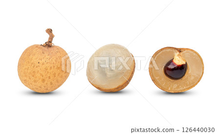 Longan fruit on a white background. Longan fruit on a white background. 126440030