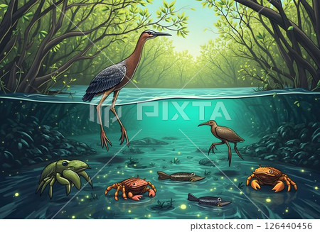 Thriving Biodiversity in a Vibrant Mangrove Ecosystem 126440456