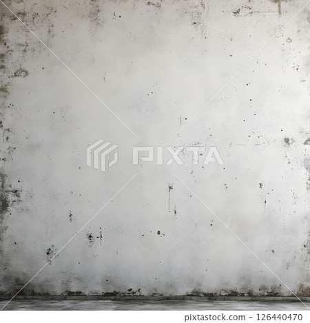 Grunge Blue Concrete Wall with Paint Stains Textured Background 126440470